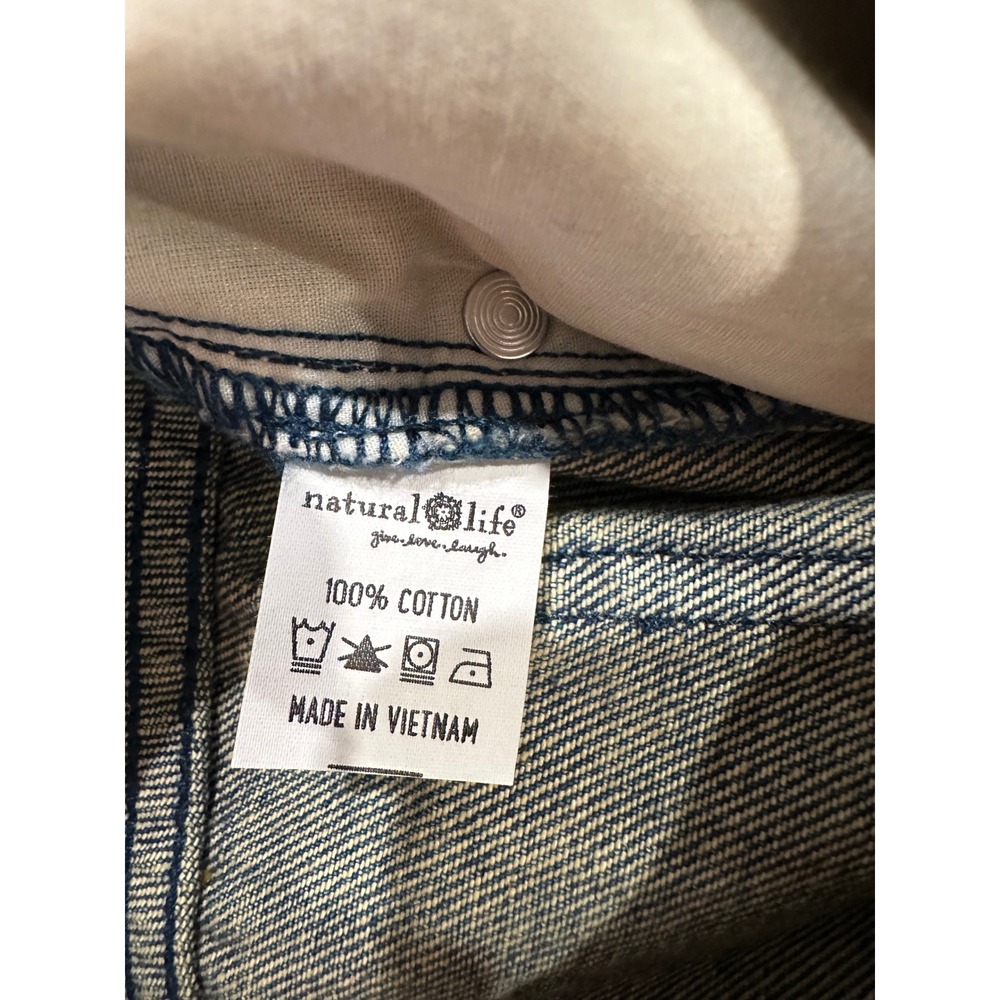 Natural Life Womens Wide Leg Jeans Contrast Corduroy Waistband Denim Sample 8 - Picture 4 of 5